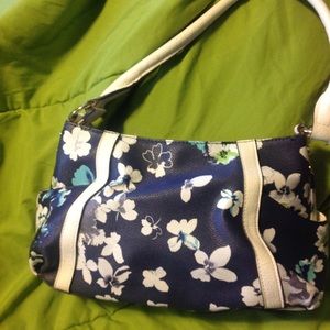Liz Claiborne handbag, white blue med